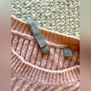 Vince blush colored wool sweater with side slit size S